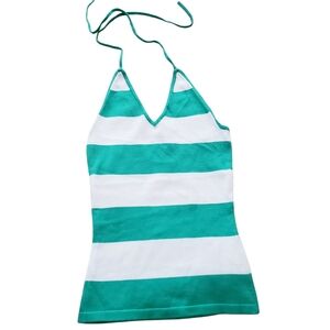 Vintage Aqua Green Knit Halter Top
